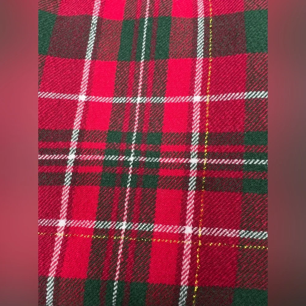 Red, Green, White with Gold Shimmer Tablecloth